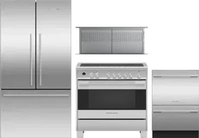 4 Piece Package Includes Refrigerator, Range, Hood And Dishwasher